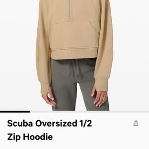 Lululemon oversized scuba trench Half-Zip Hoodie xs/s